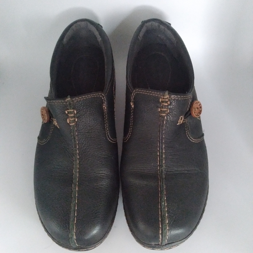 Clarks Ashland Black Leather Loop Split Toe Loafe… - image 7